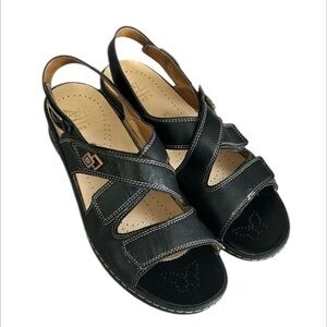 Fidelio Hallux Fabia cross strap with back strap sandals size 41 (10.5 US) black